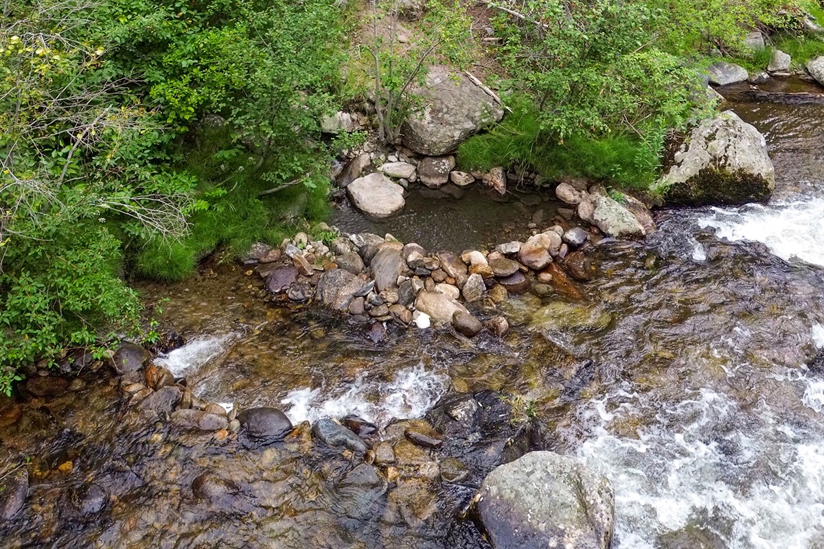 Let the gentle flow of the creek help you unwind