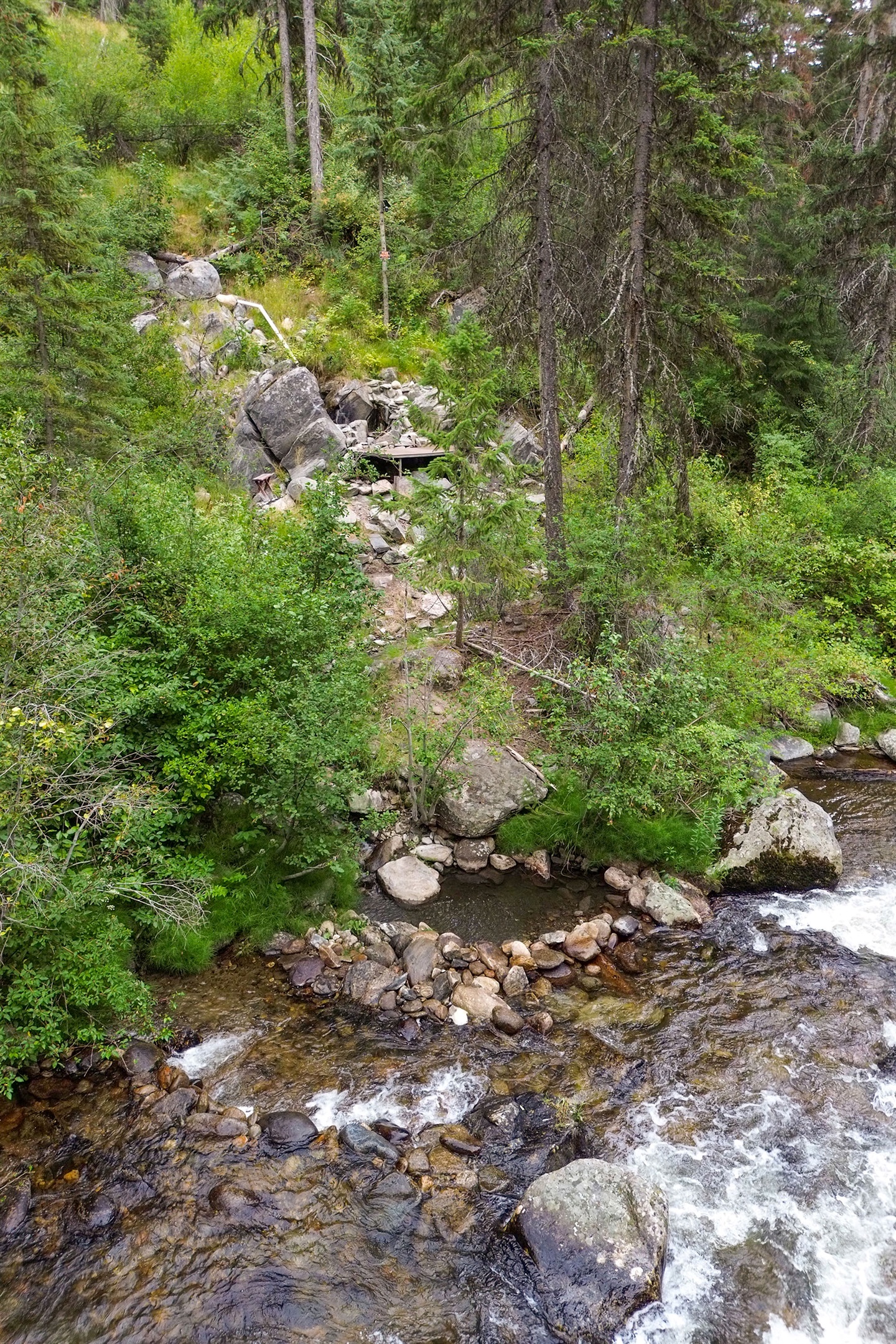 Let the gentle flow of the creek help you unwind