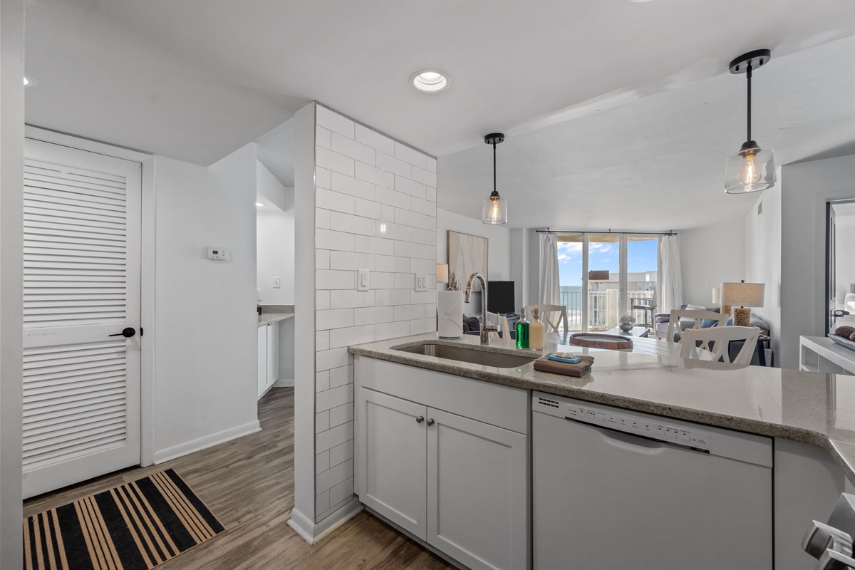 Cook while enjoying the coastal views