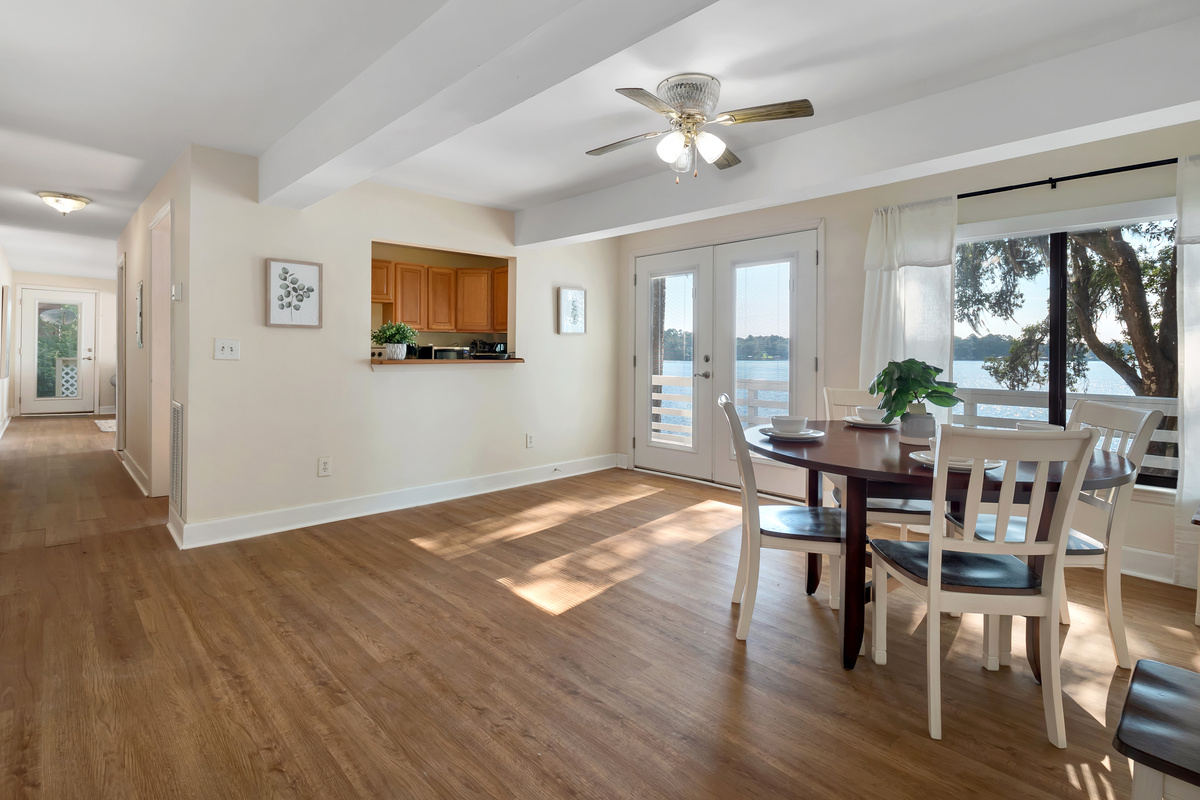 Lower portion dining area, access to lower portion patio