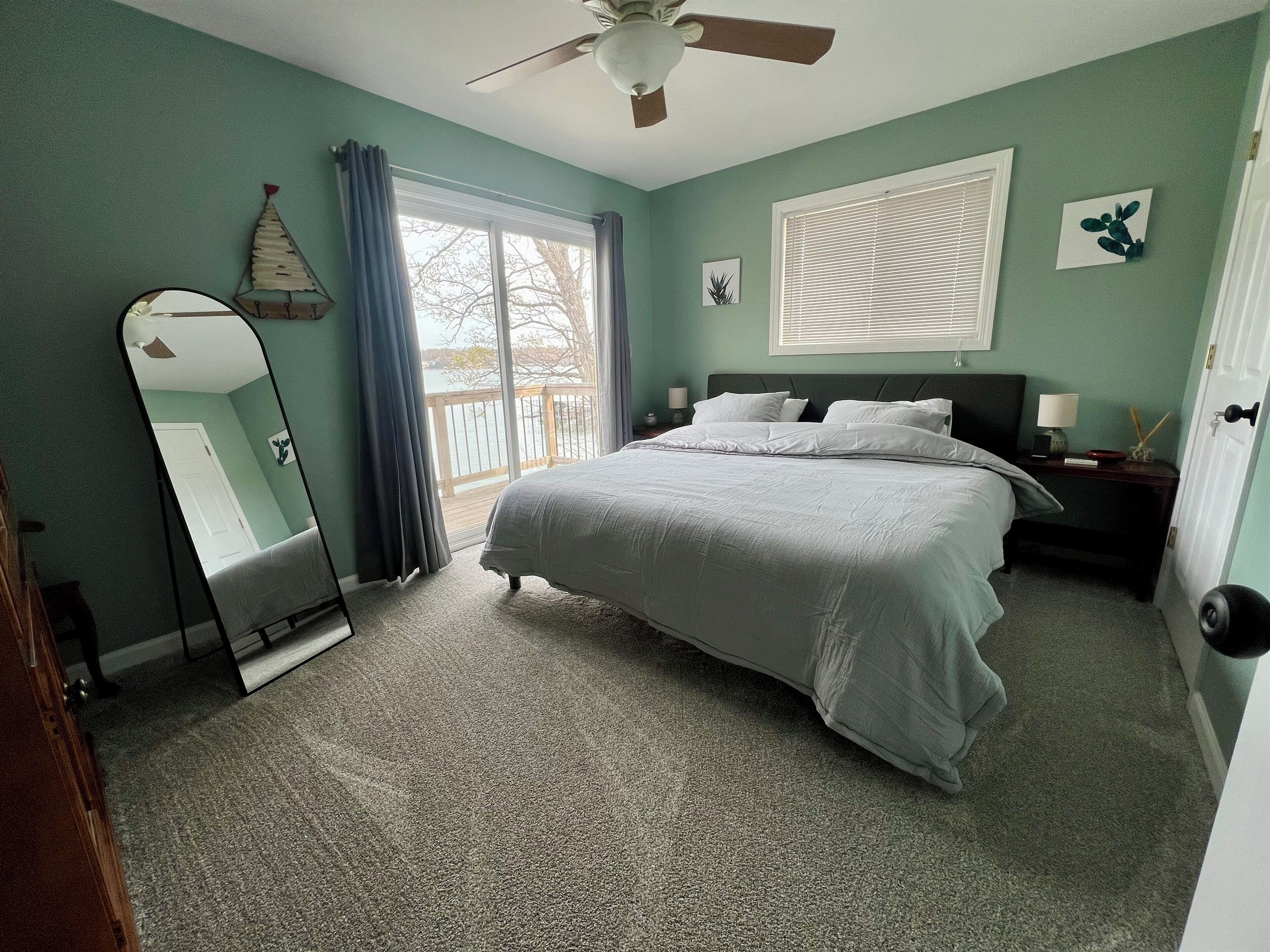 Master bedroom with king bed