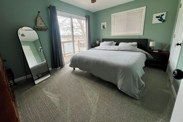 Master bedroom with king bed