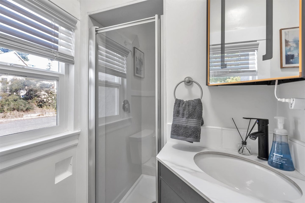 Extras like hair dryers and well-lit mirrors provided.