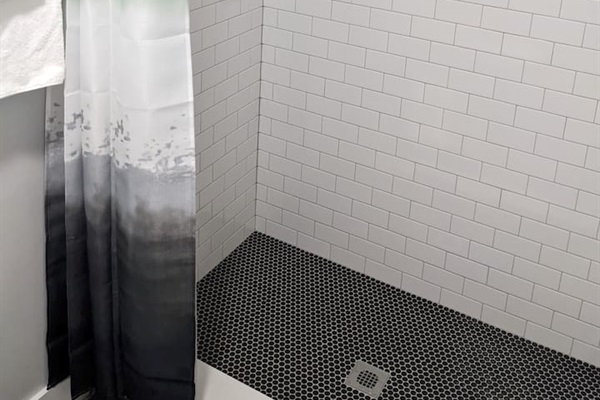 Shower in master bathroom
