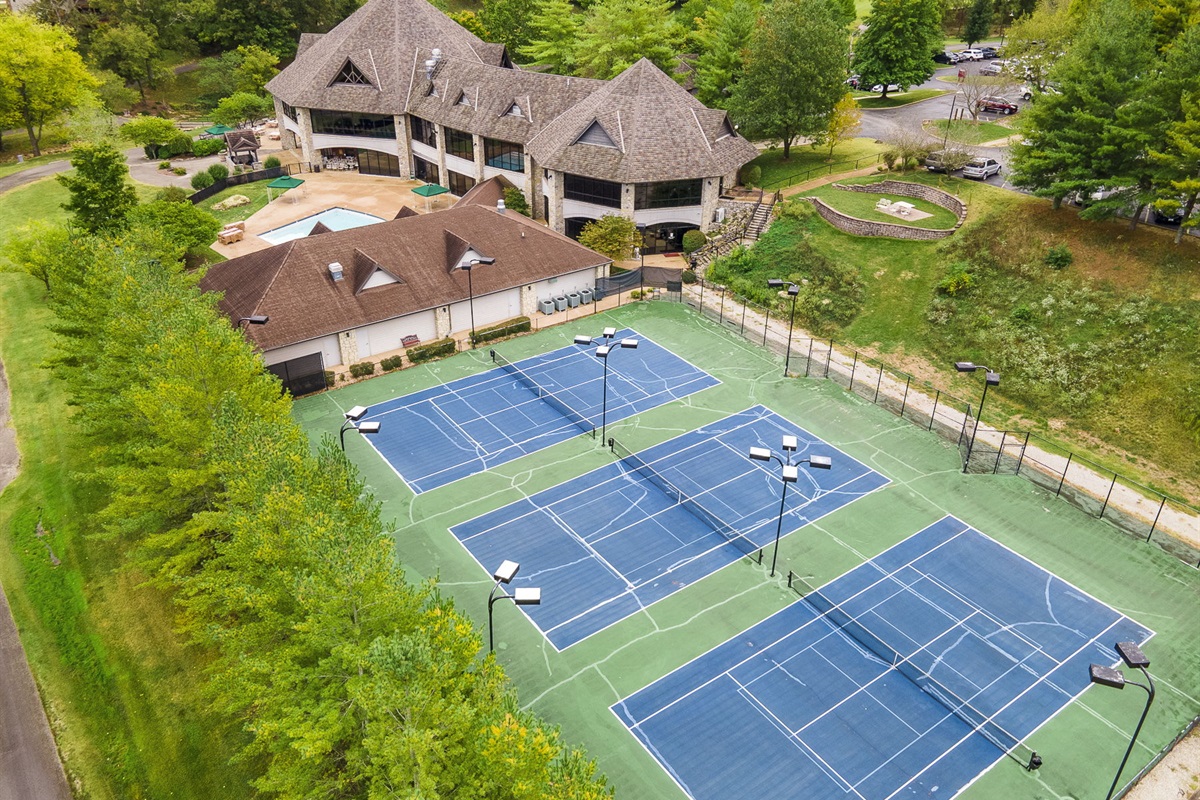 Pickleball courts at the clubhouse!
