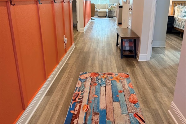 Bright, welcoming entryway that sets the tone for a relaxing stay.