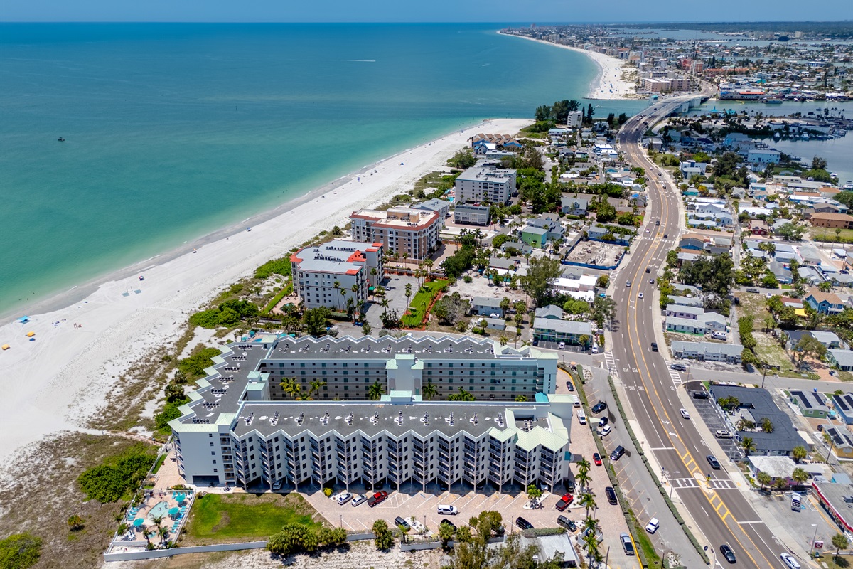 Located right on Gulf Blvd