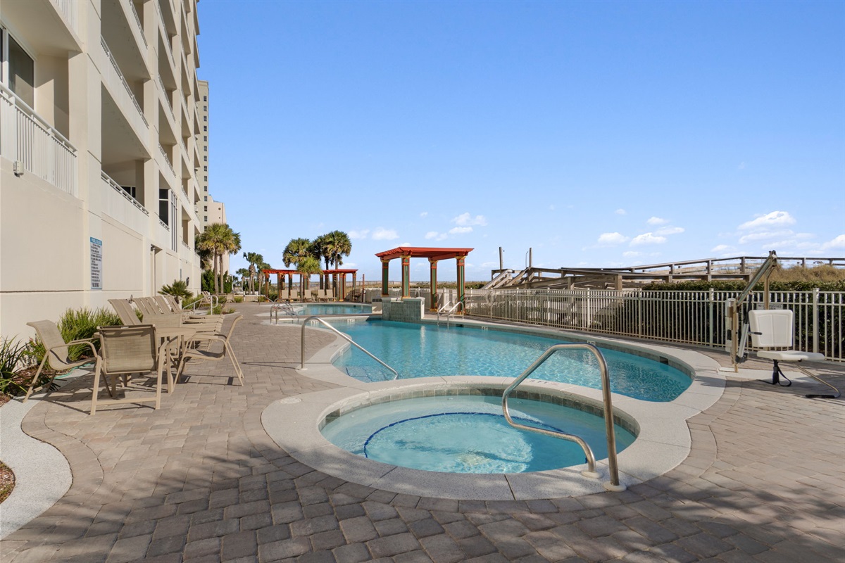 The Hot Tub and one pool is heated year round.