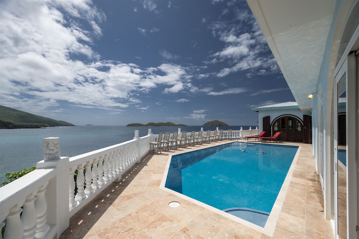 Watch the waves dance below from your exclusive poolside oasis.