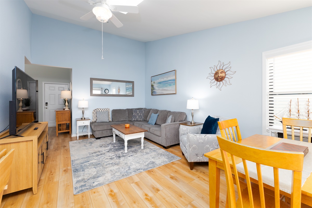 Large 70" tv for all your evening movies