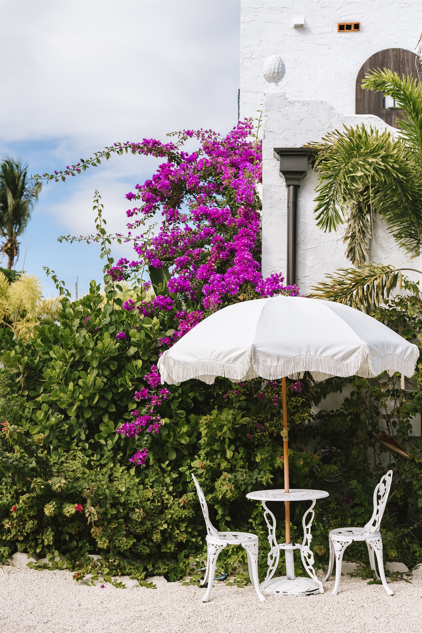 Enjoy the serene surroundings and lush plantings as you relax in our expansive garden patio.