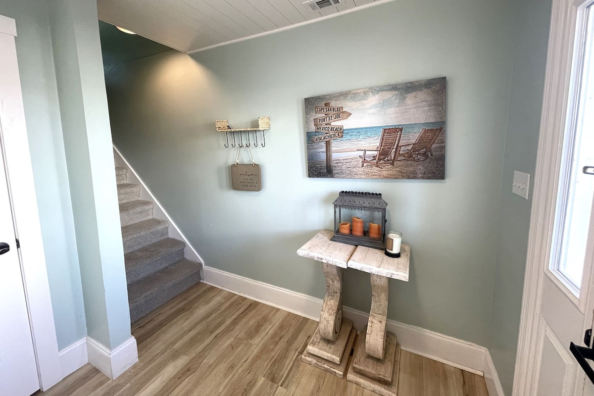 Coastal Touches in Foyer Entrance on Ground Level
