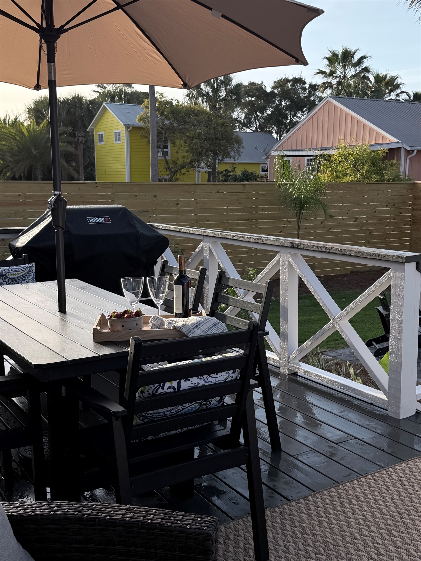 Dining for 6 on back deck
