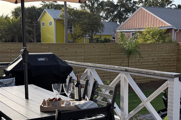 Dining for 6 on back deck