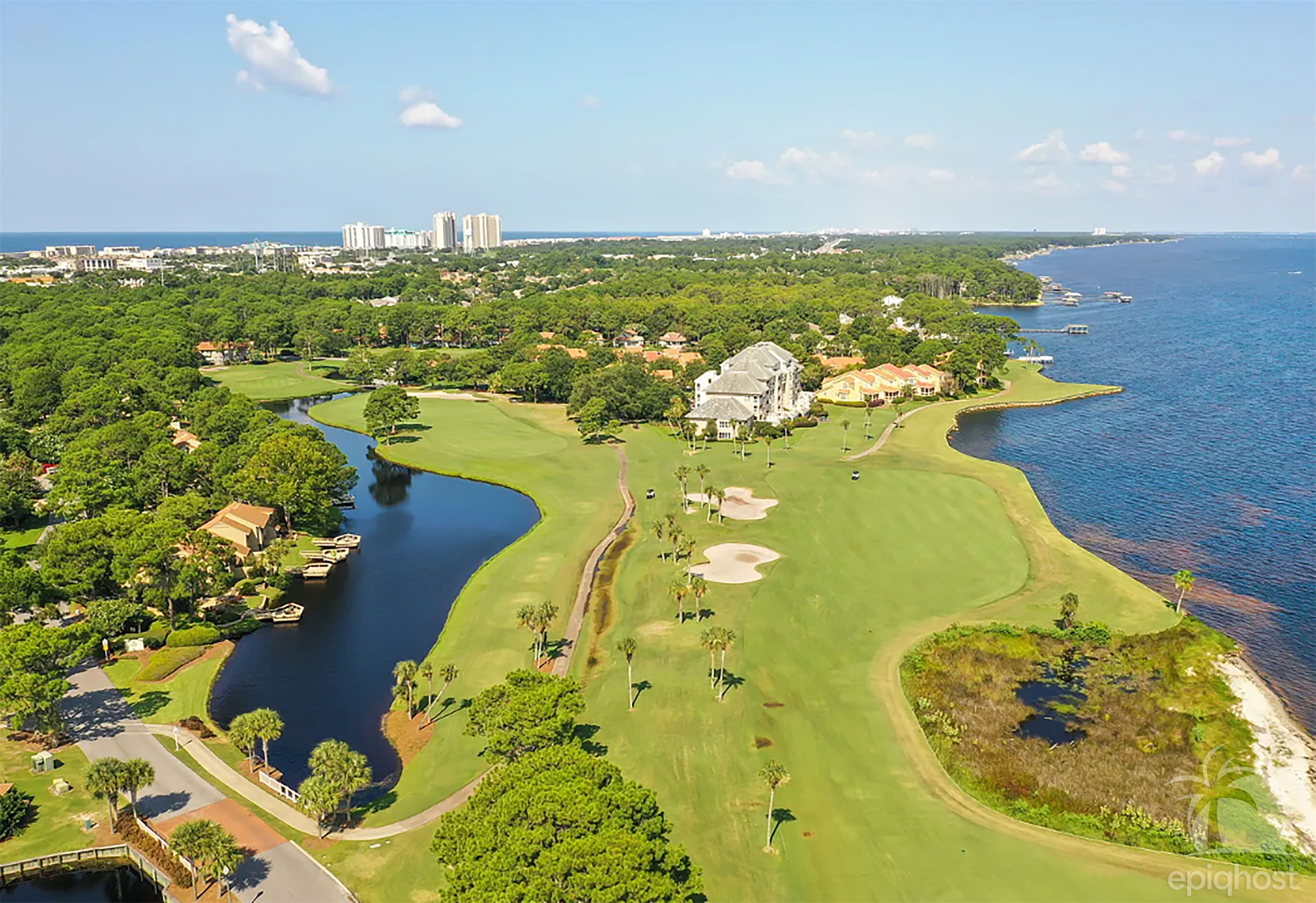 Aerial of Players Club and surrounding fairways