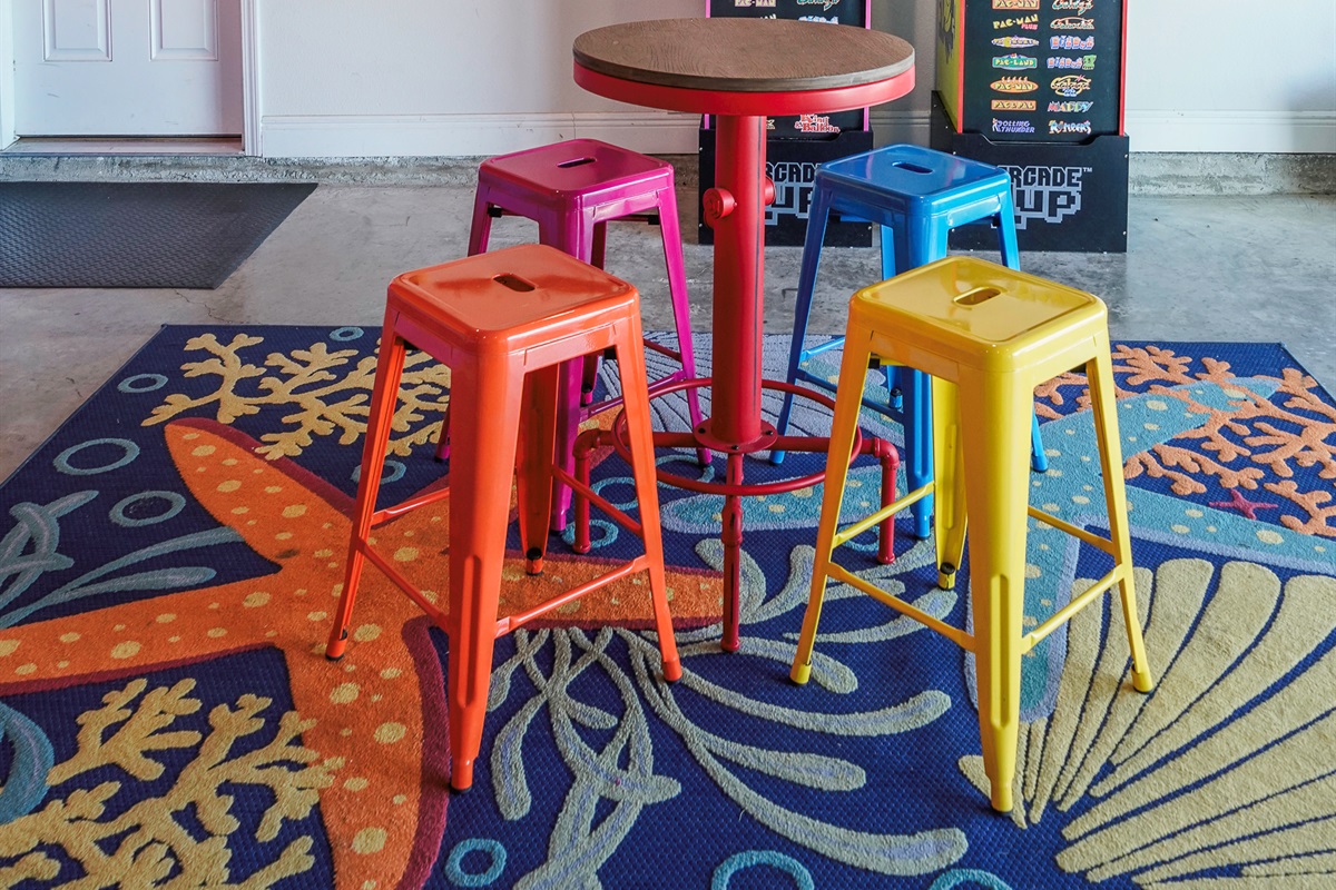 Perfect spot to hang out with seating and entertainment