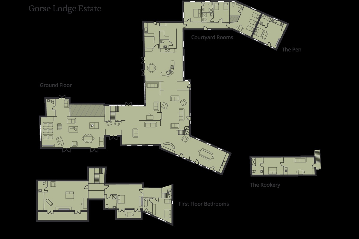 Gorse Lodge Estate include all the accommodation at Gorse Lodge.