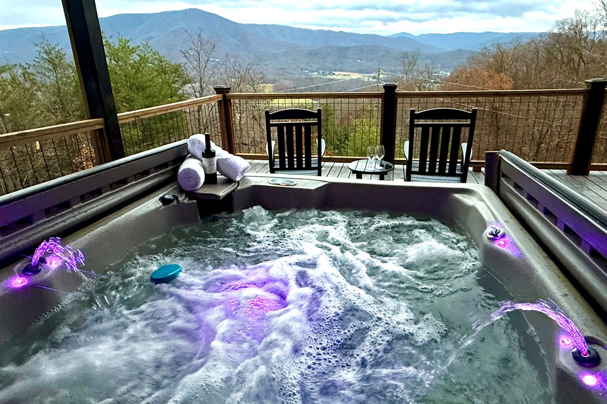 Relaxing Evening in the Hot Tub