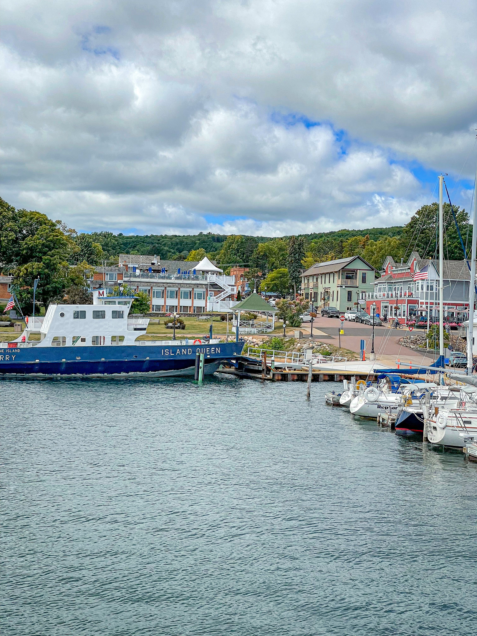 downtown Bayfield town from the water