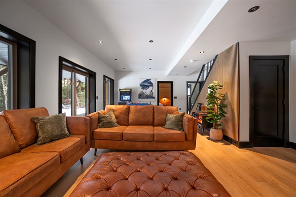 Basement Living room 75 inch smart TV