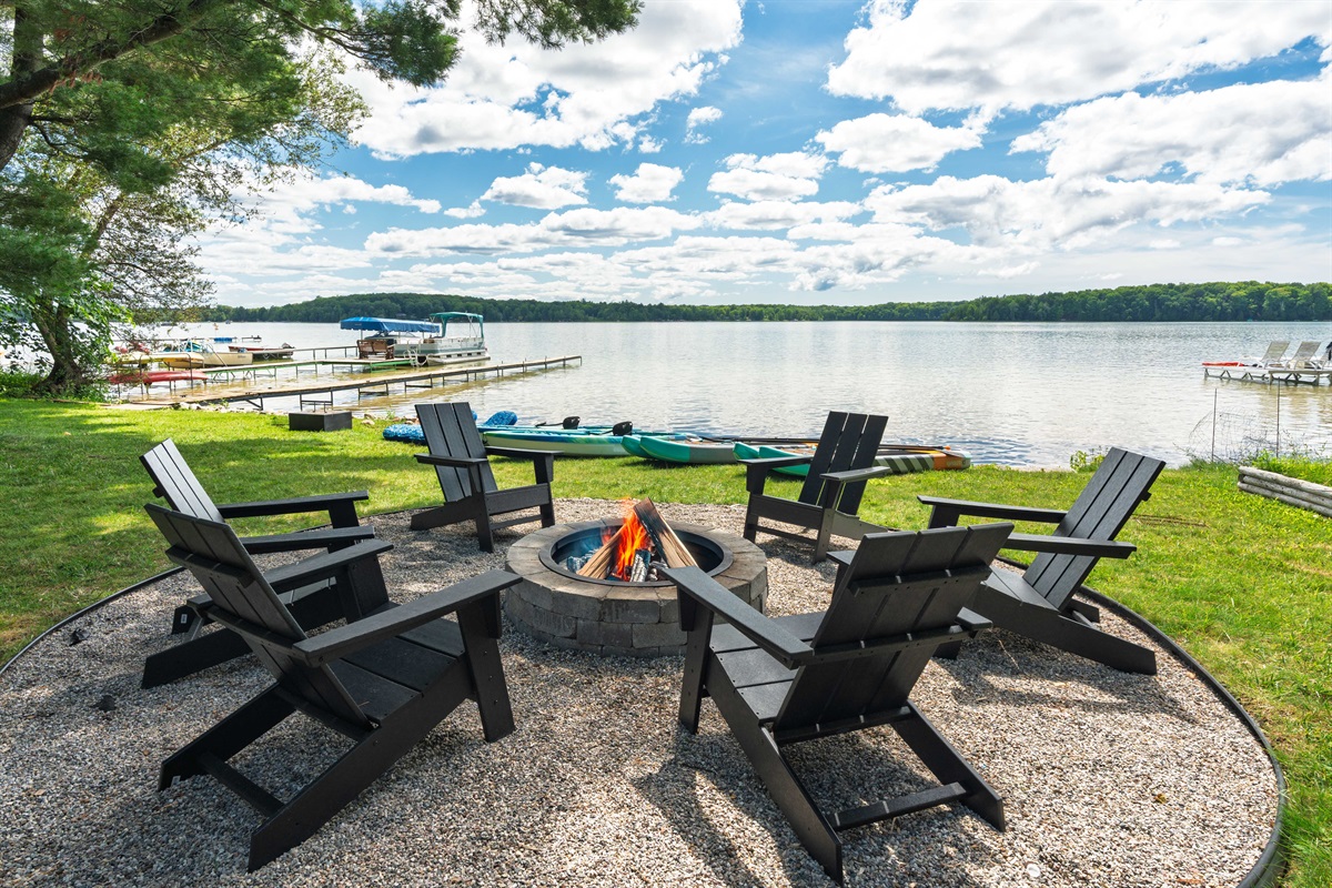 After paddles, trails, and sun-soaked hours — gather ‘round the fire and relive the adventure.