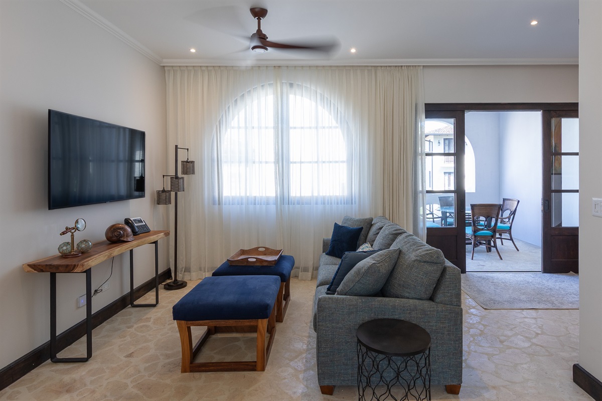 Open concept dining and living area located on the main level