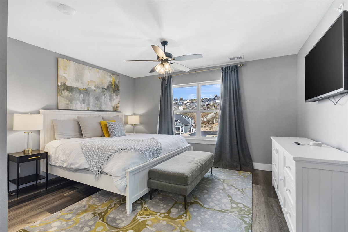 Upper level King bedroom #3 with attached bathroom