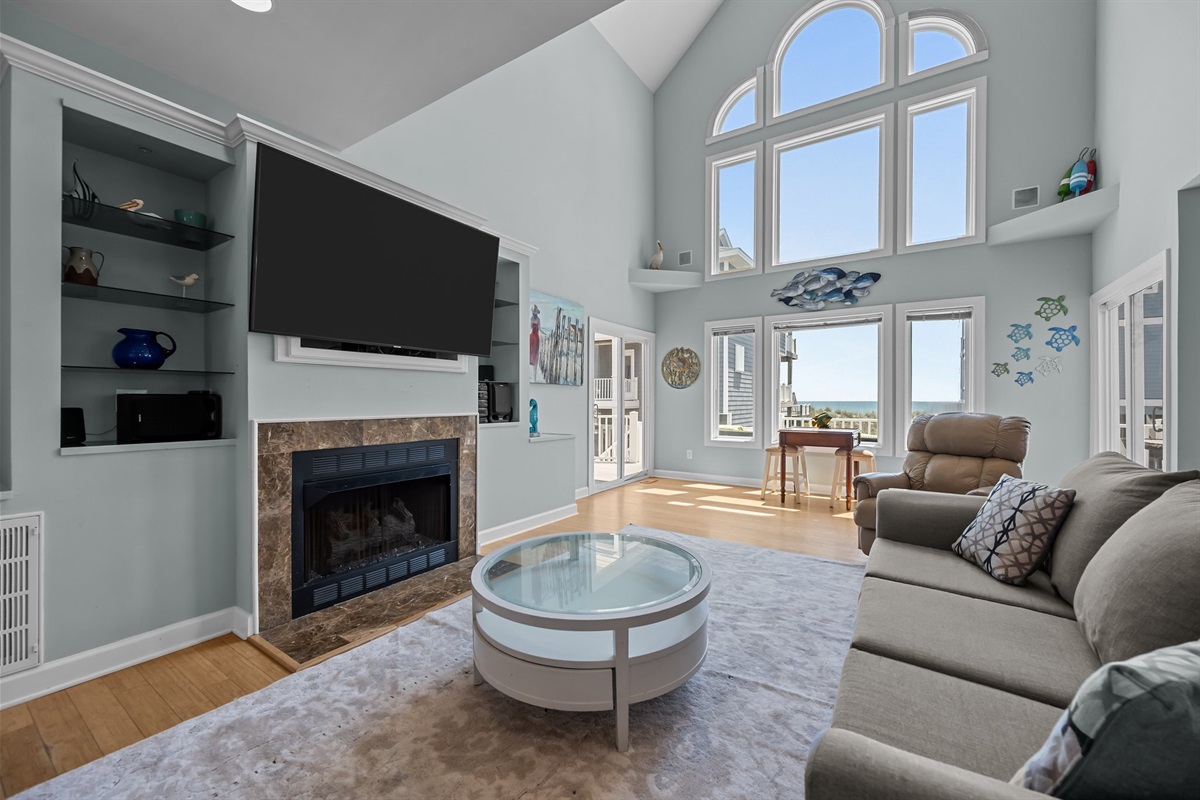 Stylish living room with comfortable seating