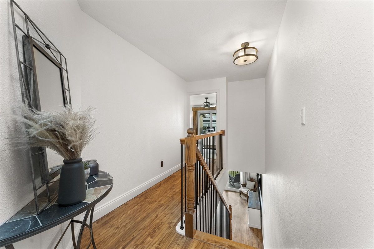 Upstairs foyer leading to bedrooms