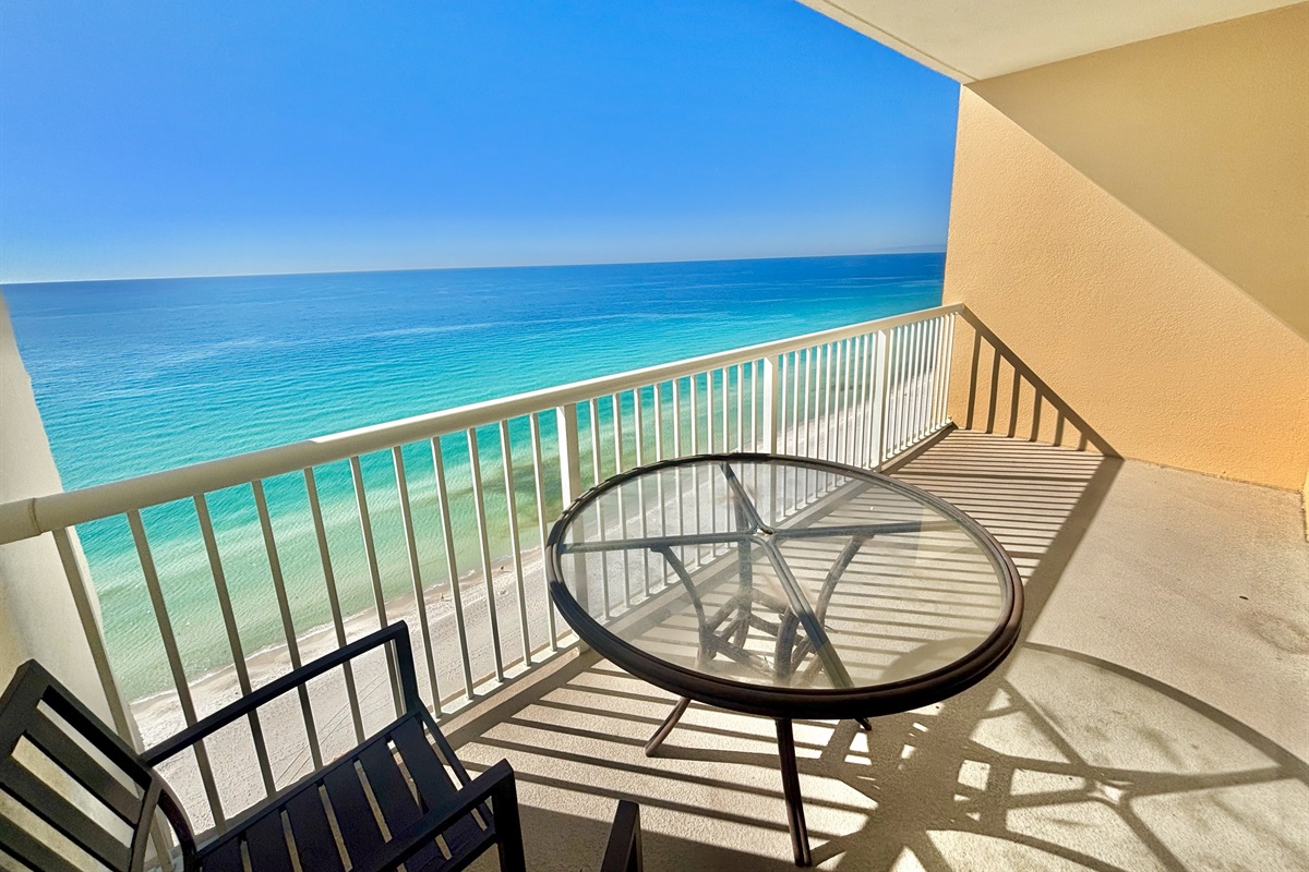 Large balcony overlooking the Gulf