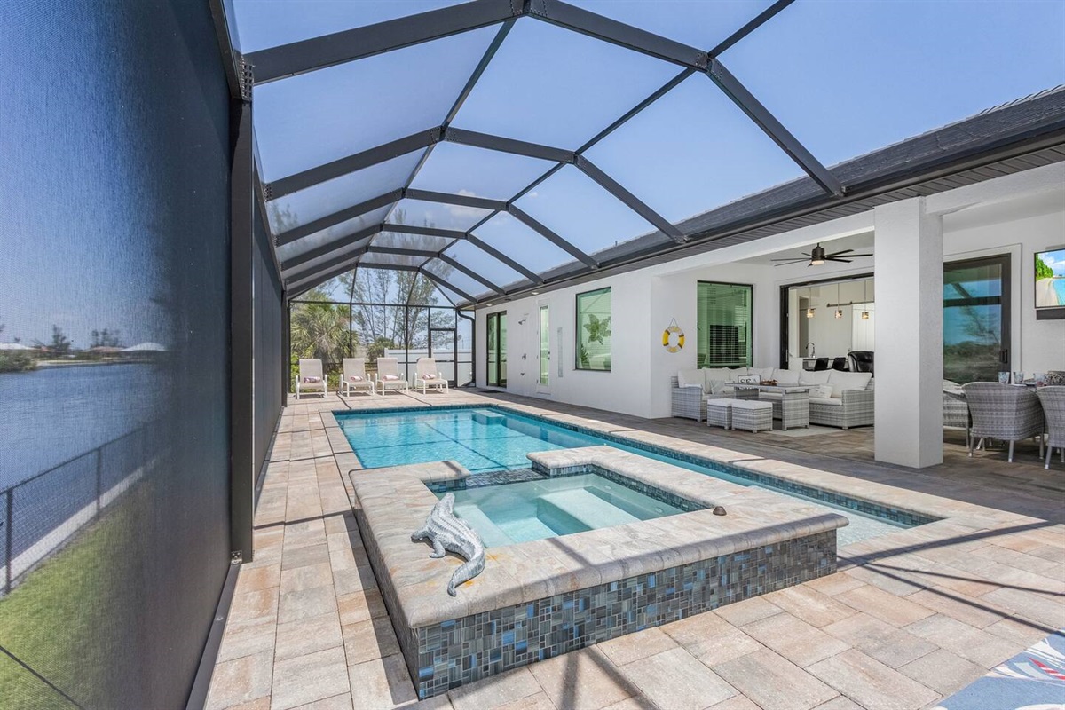 Enjoy a refreshing dip in our crystal-clear saltwater pool and unwind in the luxurious spa!