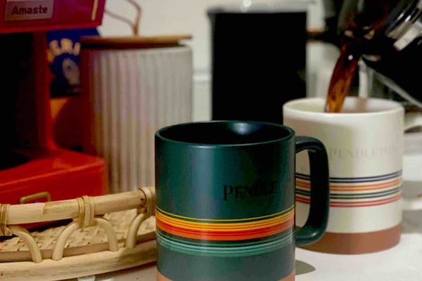 Drip coffee maker, coffee, filters and sugar provided. 