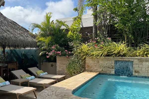 Should I sit on a lounger or in the pool?