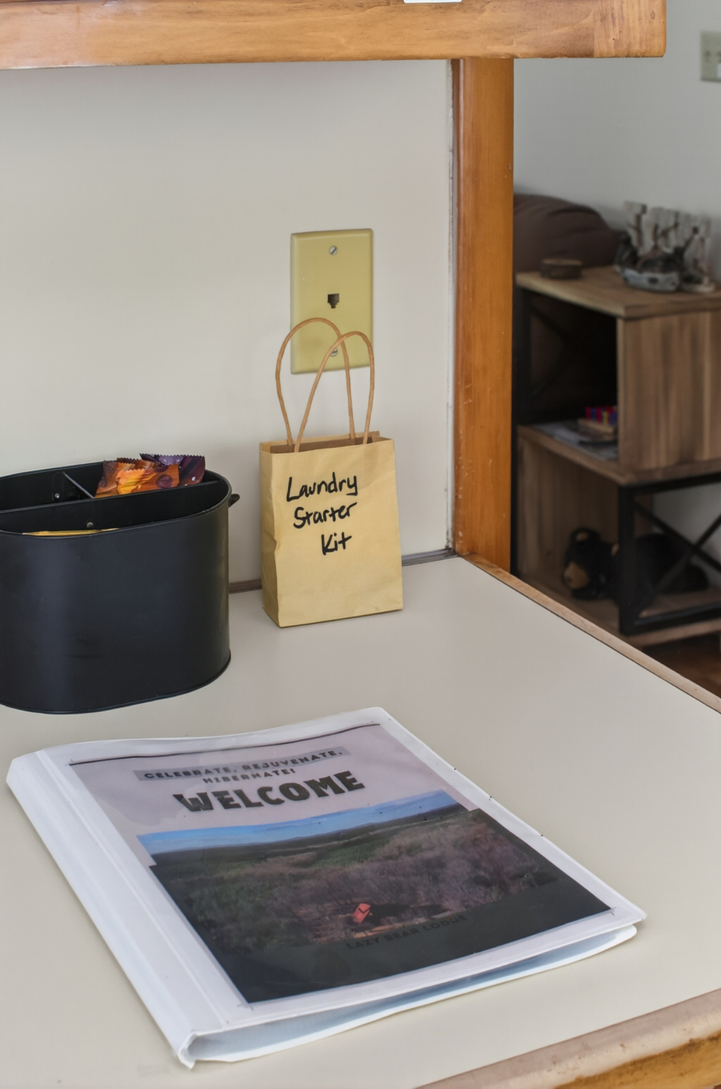 Welcome Station: Thoughtful touches like snacks and laundry essentials greet you upon arrival!