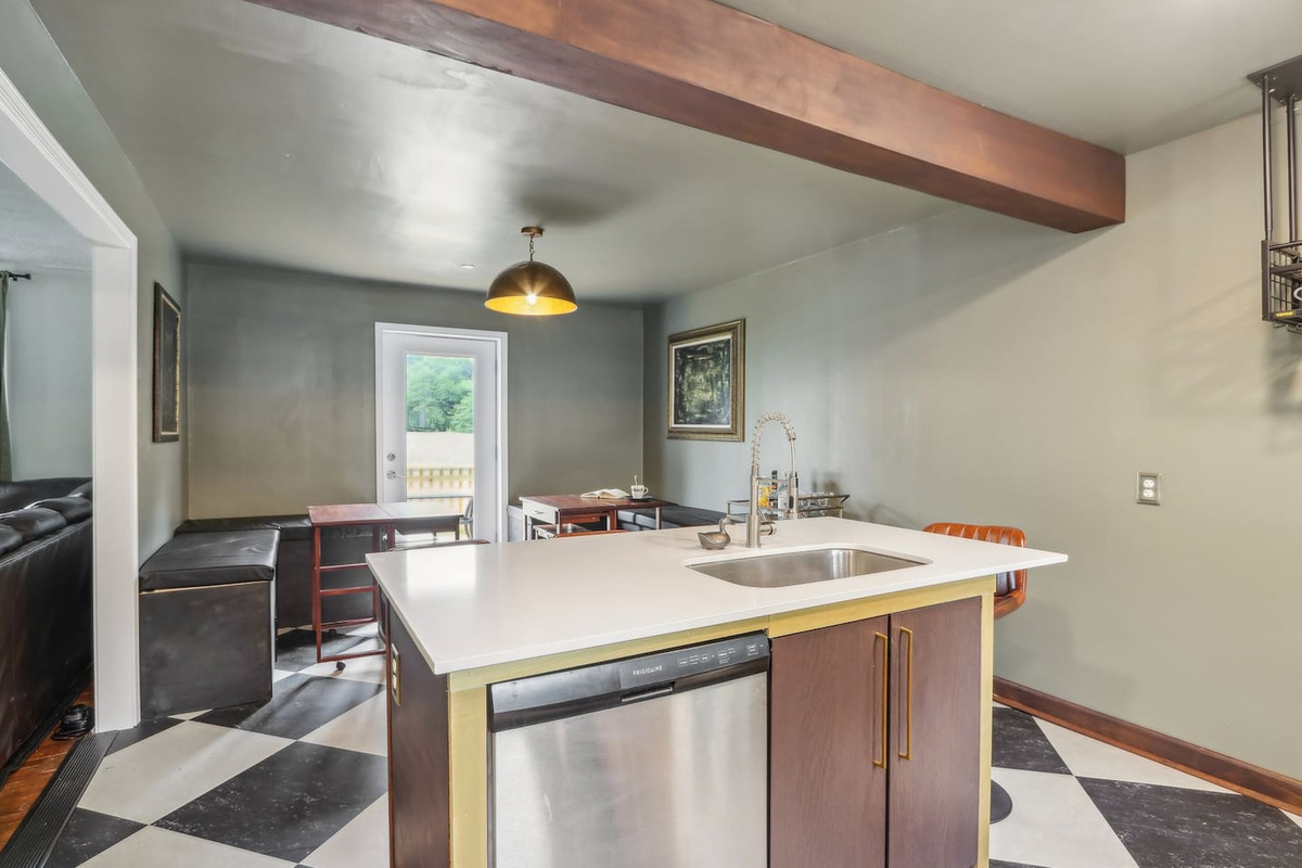 Enjoy a bright, open kitchen with a spacious island for meal prep or casual dining.