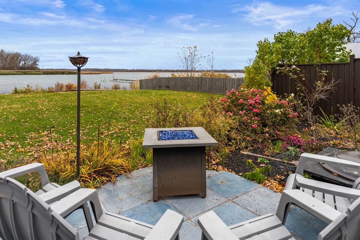 Relax by the gas fire pit