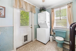 Laundry machine and full bathroom,