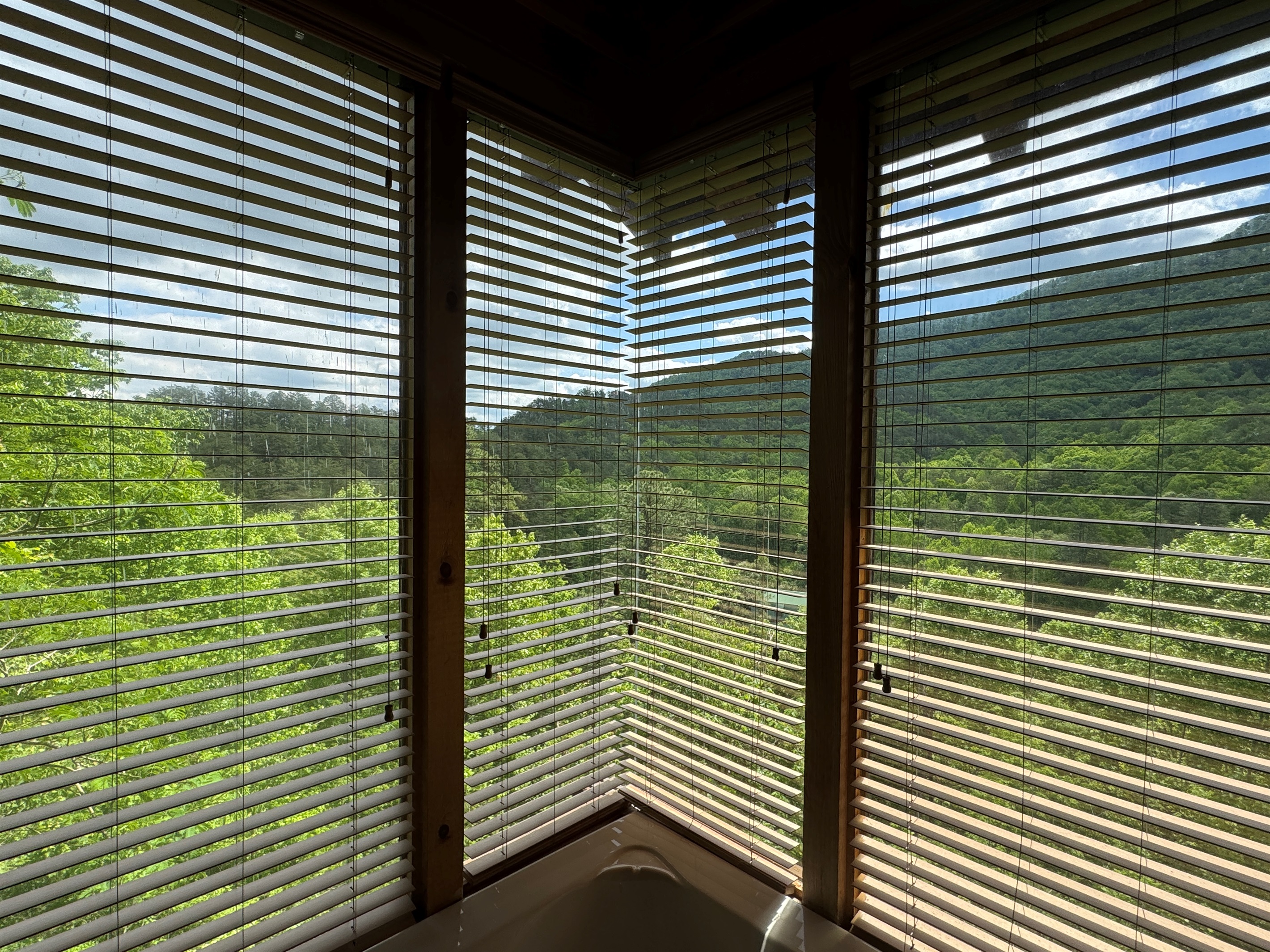 Papa bear room views. Dramatic corner windows.