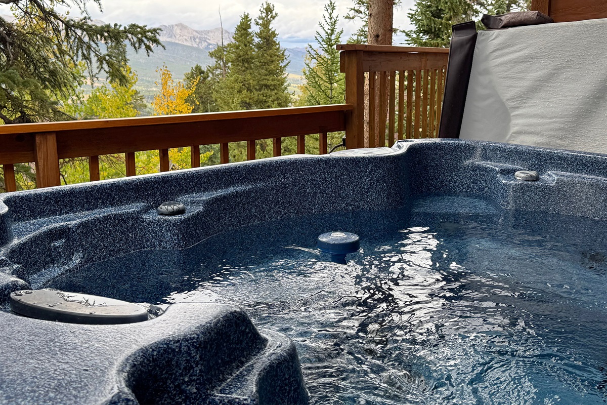 Covered private hot tub