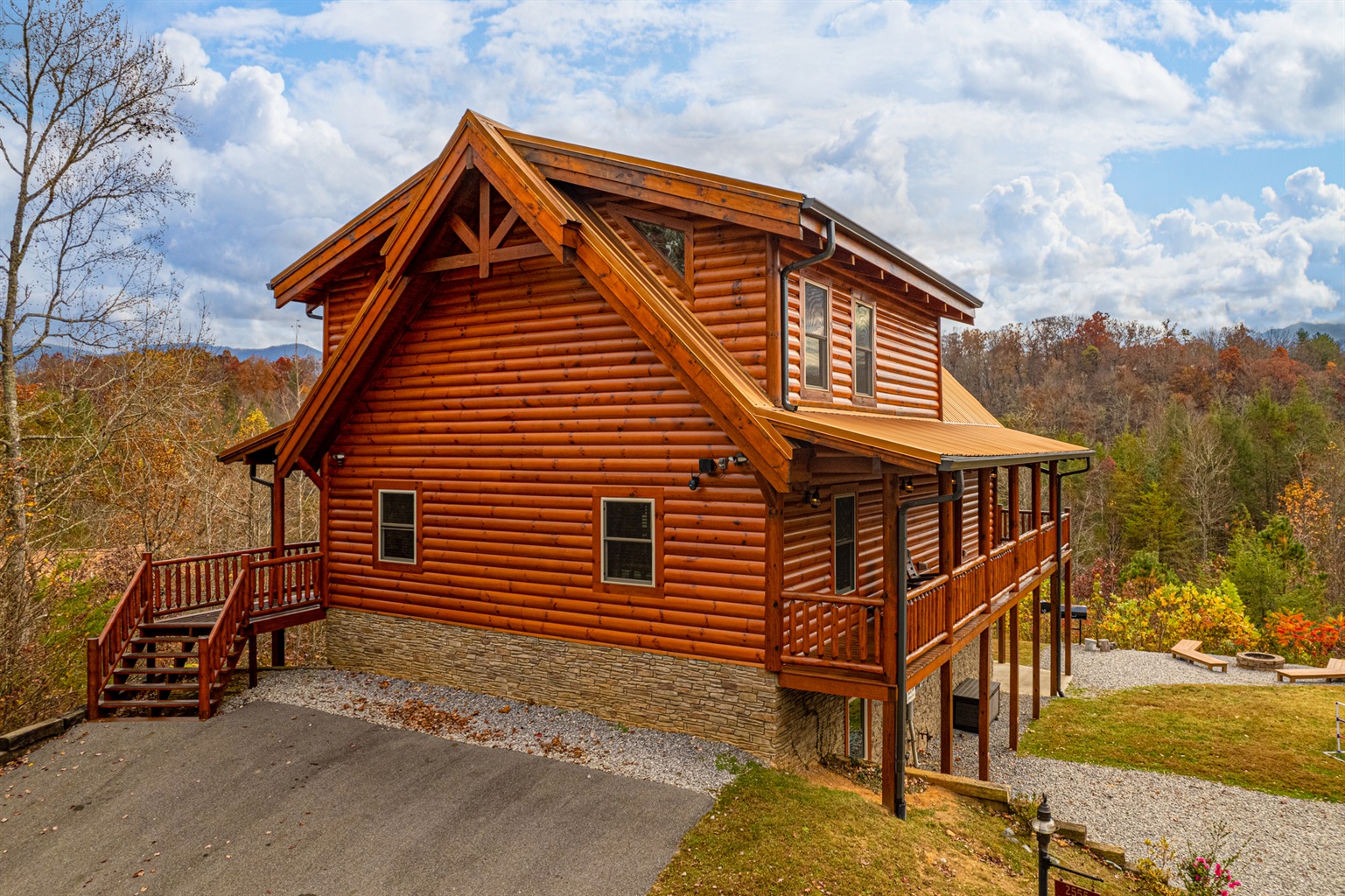 ridge view lodge smoky mountains fall