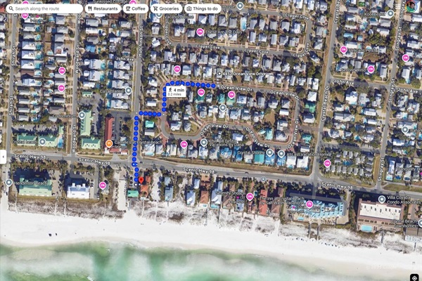 Walking Directions to Beach