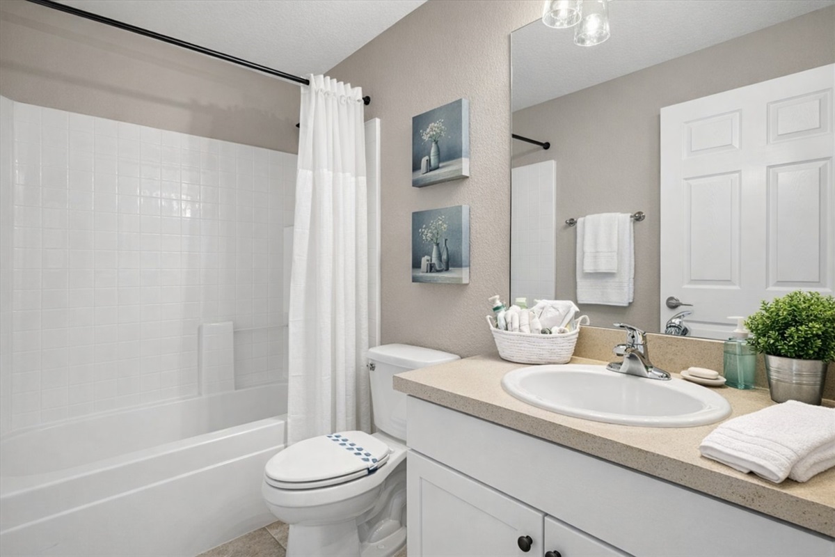 Hallway Bath with tub and shower