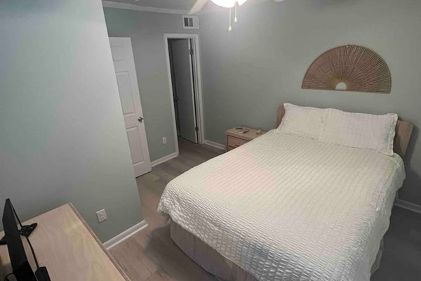 Bedroom view of half bath