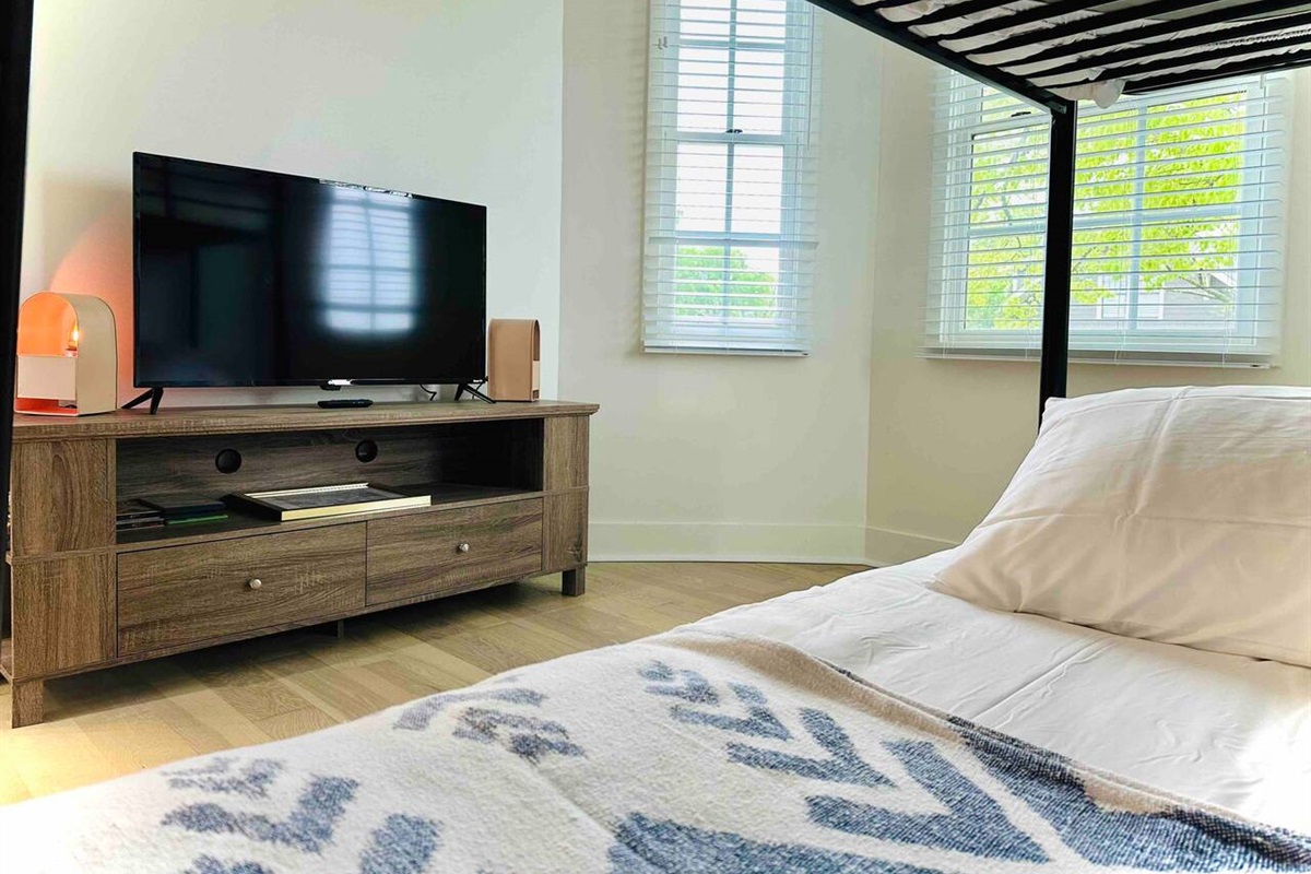Enjoy TV in bed, or tuck the kiddos in for the night.