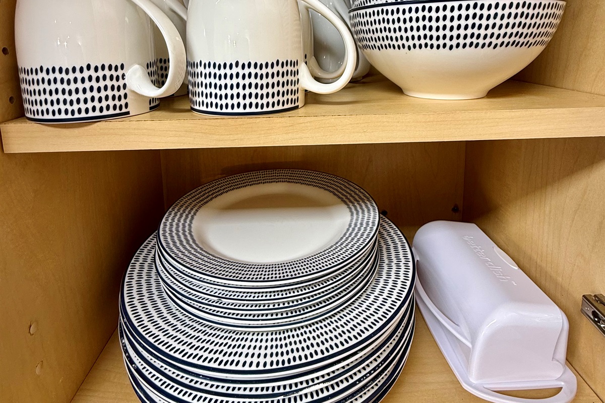 Fully stocked kitchen, plenty of all you'll need for your short or extended stay alike