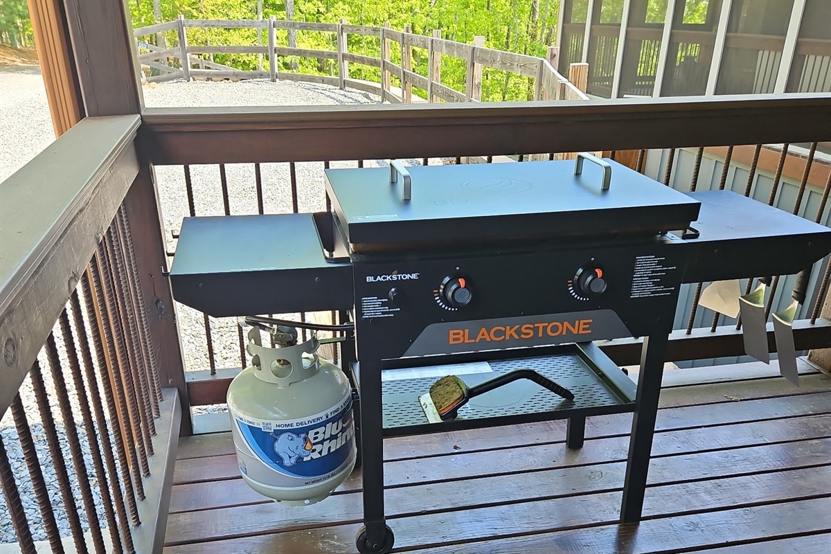 Blackstone grill with propane provided