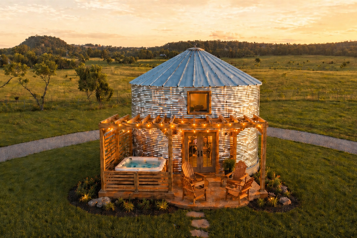 Rendering of one of the silos