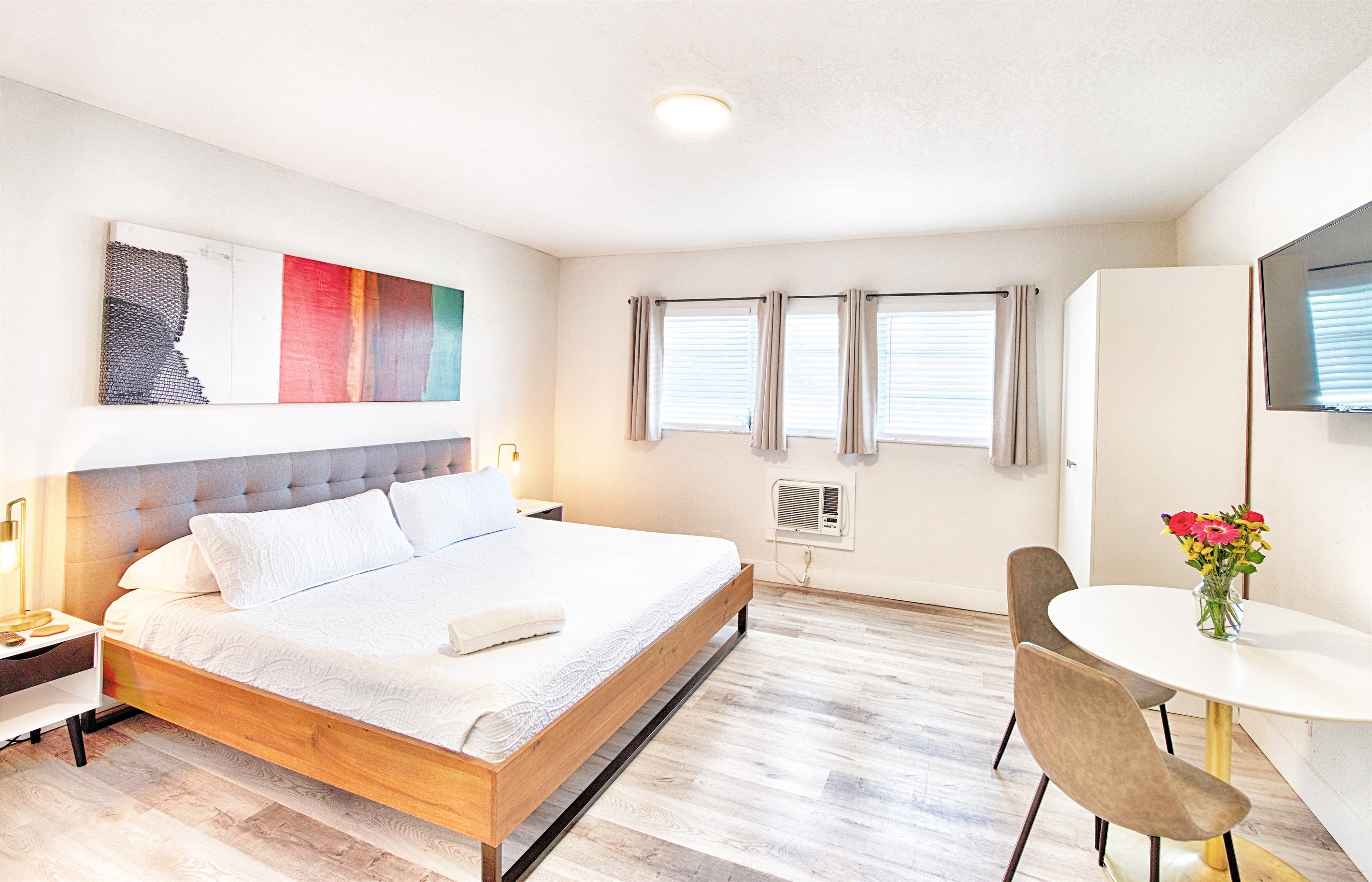 Welcome to your cozy studio with king bed!