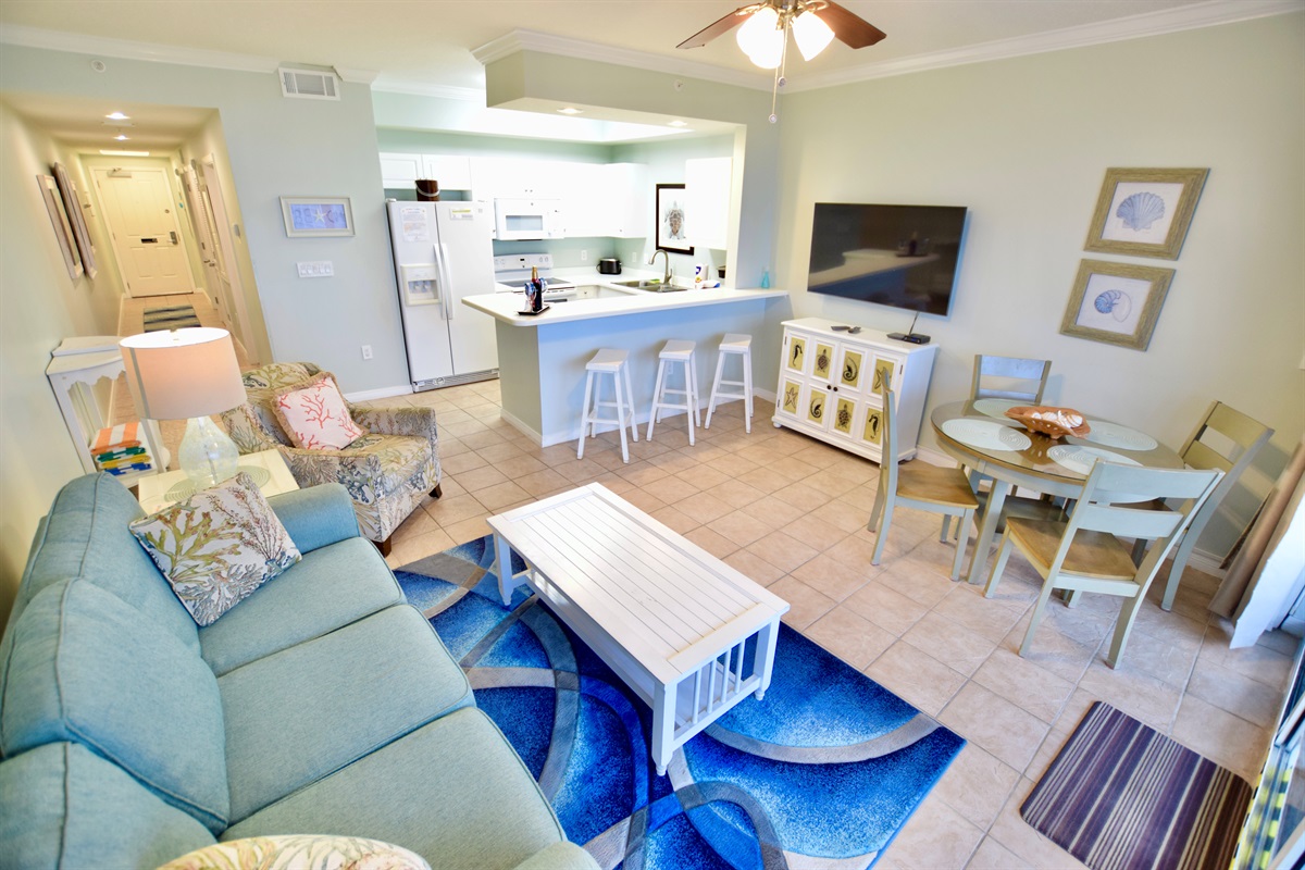 Destin West Gulfside #607: Living Room