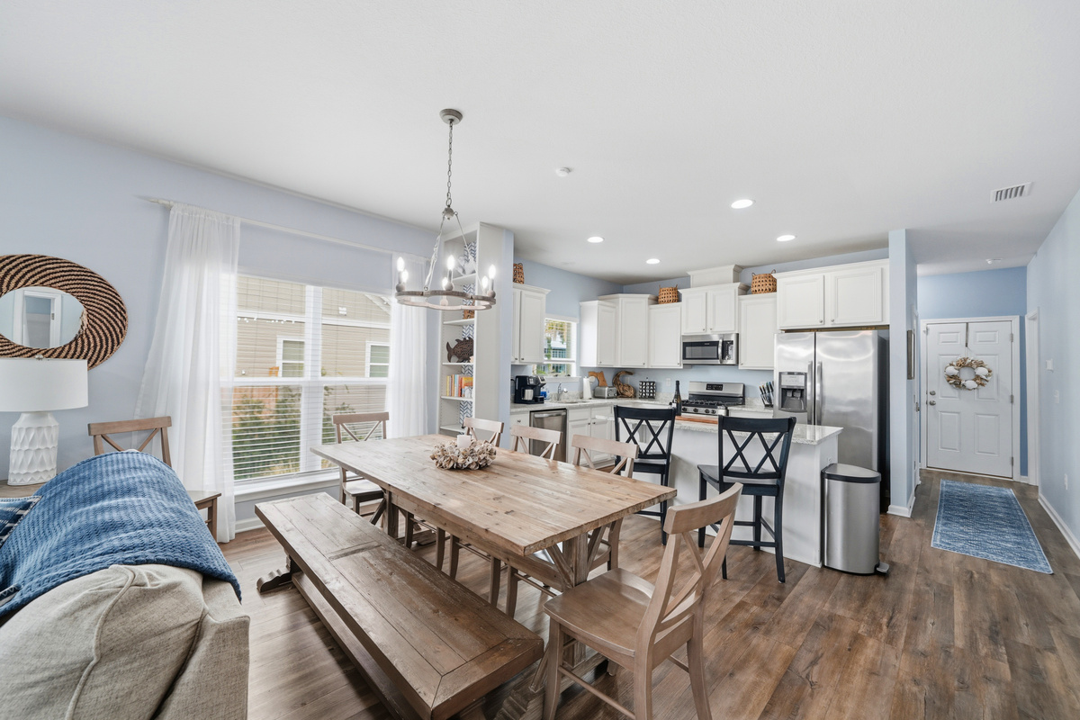 Made for making memories. Spacious open floor plan connects the living room, dining area, and kitchen for effortless entertaining